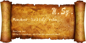 Mauker Szilárda névjegykártya